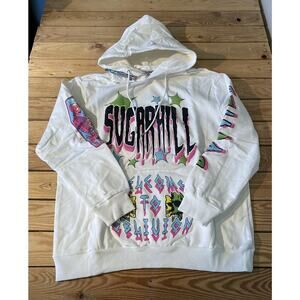 NEW Sugar Hill Graphic Hoodie Sweatshirt Size XL Men’s White Pullover
